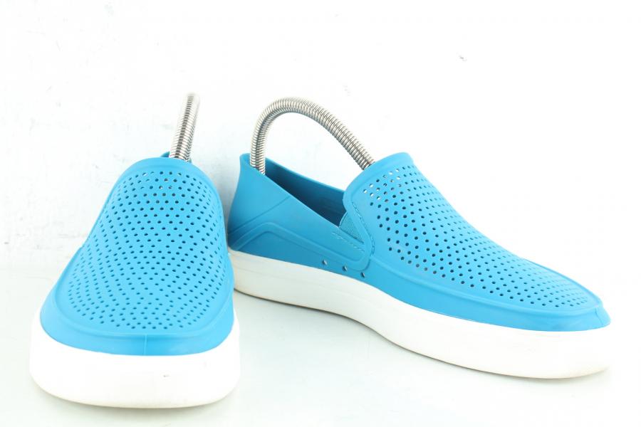 크록스 아이코닉 컴포트 시티레인 로카 슬립온 맨즈 블루 Slip-on