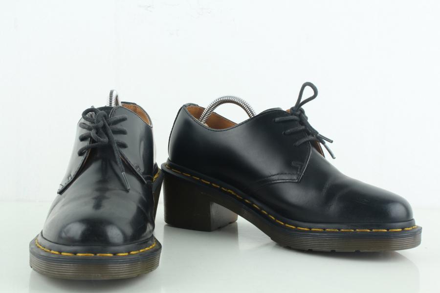 닥터마틴 AMORY AW005 PC08N 옐로우 스티치 로우 LOW 워커 유광 블랙