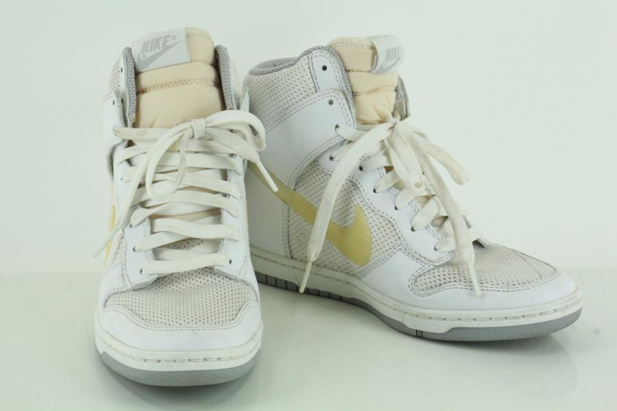 nike dunk sky hi white mesh